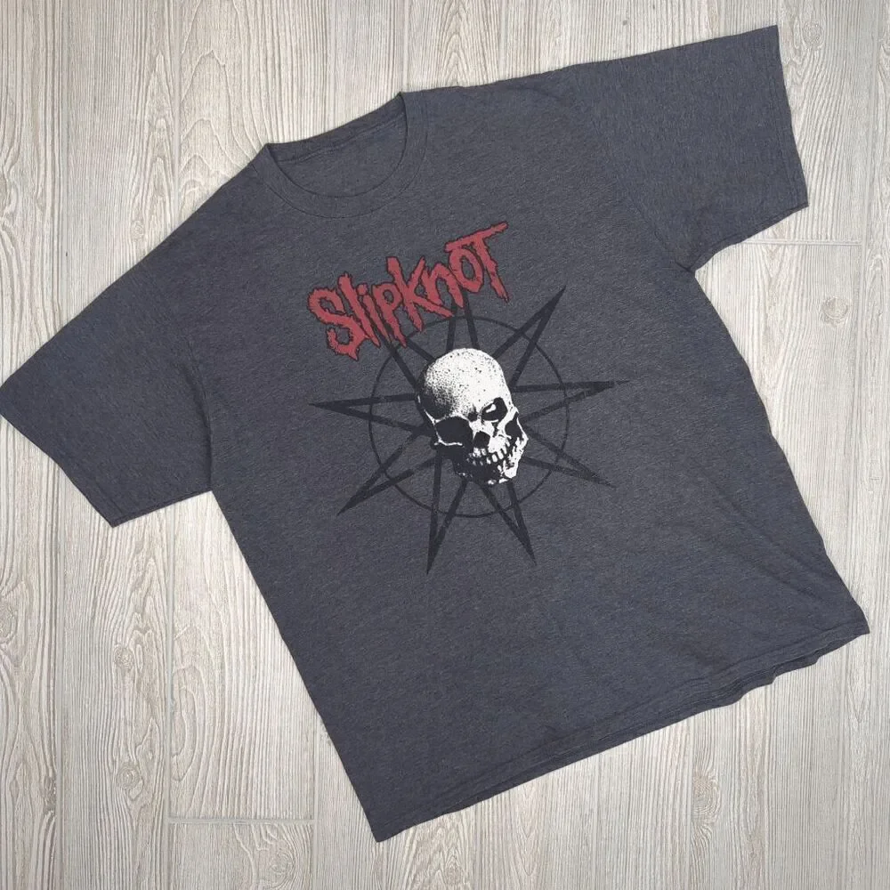 Vintage Slipknot Men's Large Grey Short Sleeve The Gray Chapter T-Shirt Skull